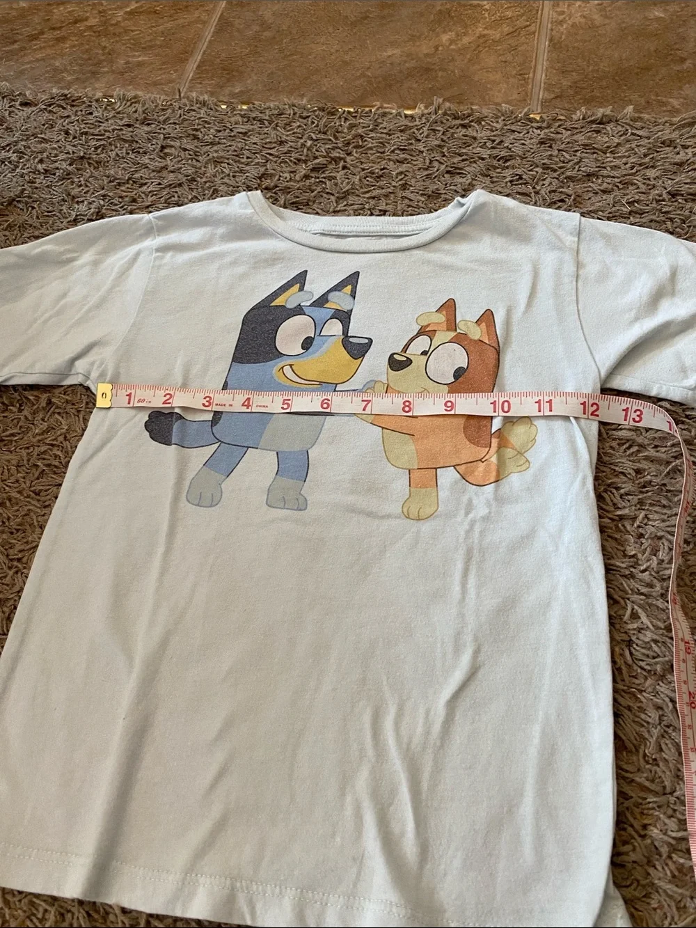 Kids lighte blue Graphic Tee with Bluey 4/5